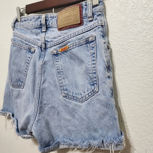 Edwin Blue Denim High Waist Shorts Size S - Picture 4 of 7